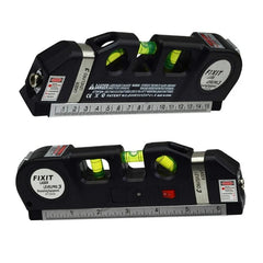 4 In 1 Fixit Laser Level Pro Multi-Purpose Measuring Tool With 8 Feet Tape
